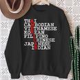 Distressed Stop Asian Hate Awareness Asian Americans Sweatshirt Gifts for Old Women