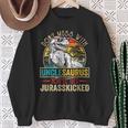 Distressed Unclesaurus DinosaurRex Father's Day Sweatshirt Gifts for Old Women