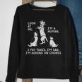 Dog Mocks Humans Look At Me I'm A Human Sweatshirt Gifts for Old Women