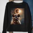 Dog Taking A Selfie With Solar 2024 Eclipse Wearing Glasses Sweatshirt Gifts for Old Women