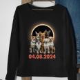 Dogs Lovers Selfie Total Solar Eclipse Sweatshirt Gifts for Old Women