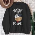 I Don't Eat Anything That Poops Vegetarian Vegan Animal Cow Sweatshirt Gifts for Old Women