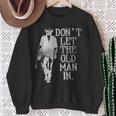 Don't Let The Old Man In Vintage American Flag Style Sweatshirt Gifts for Old Women