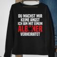 Du Machst Mir Keine Angst Ich Bin Mit Einem Albaner Black Sweatshirt Geschenke für alte Frauen