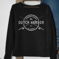 Dutch Harbor Ak Vintage Crossed Fishing Rods Sweatshirt Gifts for Old Women