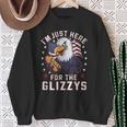 Eagle Im Just Here For The Glizzys Sweatshirt Gifts for Old Women