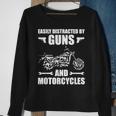 Easily Distracted By Guns And Motorcycles Sweatshirt Gifts for Old Women