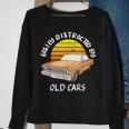 Easily Distracted By Old Cars Classic Car Lover Sunset Sweatshirt Gifts for Old Women