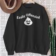 Easily Offended By People Poop Face Sarcasm Sweatshirt Gifts for Old Women