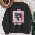 I Eat Cement Cat Sweatshirt Gifts for Old Women