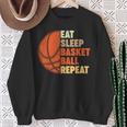 Eat Sleep Basketball Repeat For Player Vintage Sweatshirt Gifts for Old Women