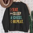 Eat Sleep Chess Repeat Retro Vintage Chess Sweatshirt Gifts for Old Women