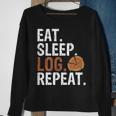 Eat Sleep Log Repeat Tree Logger Arborist Lumberjack Sweatshirt Gifts for Old Women