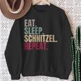 Eat Sleep Schnitzel Repeat Sweatshirt Geschenke für alte Frauen