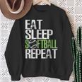Eat Sleep Softball Repeat Cool Sports Sweatshirt Gifts for Old Women