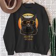 Eclipse Cat Graphic For April 2024 Eclipse Cat Lover Sweatshirt Gifts for Old Women