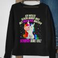 Einhorn & Spruch Was mit Menschen machen Schwarzes Sweatshirt Geschenke für alte Frauen