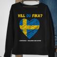 Einladung Um Kaffee Sweden Text German Language Sweatshirt Geschenke für alte Frauen