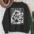 Electric Guitar Cat Rock Music Japan Style Cat Sweatshirt Gifts for Old Women