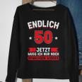 Endlich 50, Sweatshirt zum 50. Geburtstag, Schwarz, Humorvolles Motiv Geschenke für alte Frauen