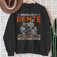 Endlich Rente Biker Grandpa & Motorradfahrer Rentner Sweatshirt Geschenke für alte Frauen