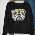English Bulldog Day Of The Dead Sugar Skull Dog Sweatshirt Gifts for Old Women