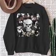 Evil Old Man Grandpa Dad Skullintage Biker Sweatshirt Geschenke für alte Frauen