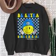 Be Extra Down Syndrome Awareness Yellow And Blue Smile Face Sweatshirt Gifts for Old Women