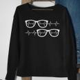 Eyeglass Heartbeat Optician Eye Doctor Ophthalmology Sweatshirt Gifts for Old Women