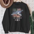 F-35 Lightning 2 Us Flag Proud Air Force Military Veteran Sweatshirt Gifts for Old Women