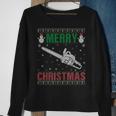 Family Xmas Pajamas Matching Chainsaw Ugly Christmas Sweatshirt Gifts for Old Women