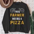 Farmer Needs Pizza Italian Food Lover Farm Farming Sweatshirt Gifts for Old Women