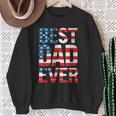 Fathers Day Best Dad Ever Us American Flag Dad Sweatshirt Gifts for Old Women