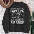 Father's Day Father Dad Ich Habe Zwei Titel Papa Und Opa S Sweatshirt Geschenke für alte Frauen