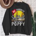 My Favorite Softball Player Calls Me Poppy Softball Pride Sweatshirt Gifts for Old Women
