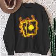 Feu As De Pique Flammes Jeu De Cartes Poker Sweater e Cadeaux pour les femmes âgées