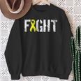Fight CancerBone Cancer Awareness Yellow Ribbon Sweatshirt Gifts for Old Women