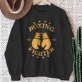 Fighter Boxing Gloves Vintage Boxing Sweatshirt Gifts for Old Women
