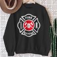 Fire & Rescue Maltese Cross Firefighter Sweatshirt Gifts for Old Women