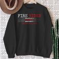 Fire Biden Elect Trump President 2024 Vintage American Flag Sweatshirt Gifts for Old Women