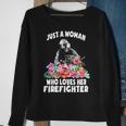 Firefighter Love My Firefighter Sweatshirt Gifts for Old Women