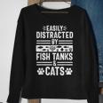 Fish Tank Lover Cat Owner Aquarium Aquarist Men Sweatshirt Gifts for Old Women