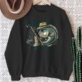 Fishing Reel Cool Grandpa Fathers Day Bass Dad Sweatshirt Gifts for Old Women