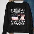 If This Flag Offends You I'll Help You Pack Veteran Sweatshirt Gifts for Old Women