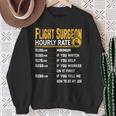 Flight Surgeon Hourly Rate Flight Doctor Physician Sweatshirt Gifts for Old Women
