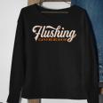 Flushing Queens Cool Retro Nyc Script Sweatshirt Gifts for Old Women