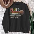 Never Forget Pluto Estilo Retro Divertido Espacio Divertido Ciencia Divertida Camisa de entrenamiento Regalos para ancianas