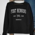 Fort Benning Georgia Ga Vintage Us Flag Sports Sweatshirt Gifts for Old Women
