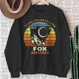 Fox Arkansas Total Solar Eclipse 2024 Sweatshirt Gifts for Old Women