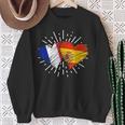 Francia España Amistad Corazon Francia Italiano Camisa de entrenamiento Regalos para ancianas